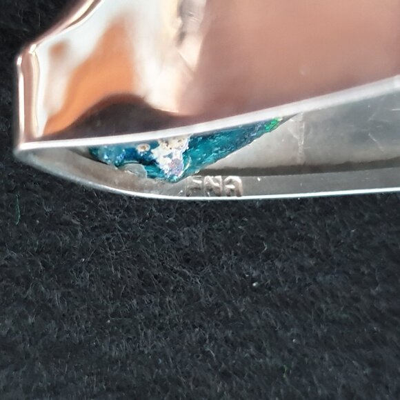 One of A Kind Ancient Roman Glass 925 Silver Pendant – 21.73g – Signed 925 FNA - Picture 12 of 13